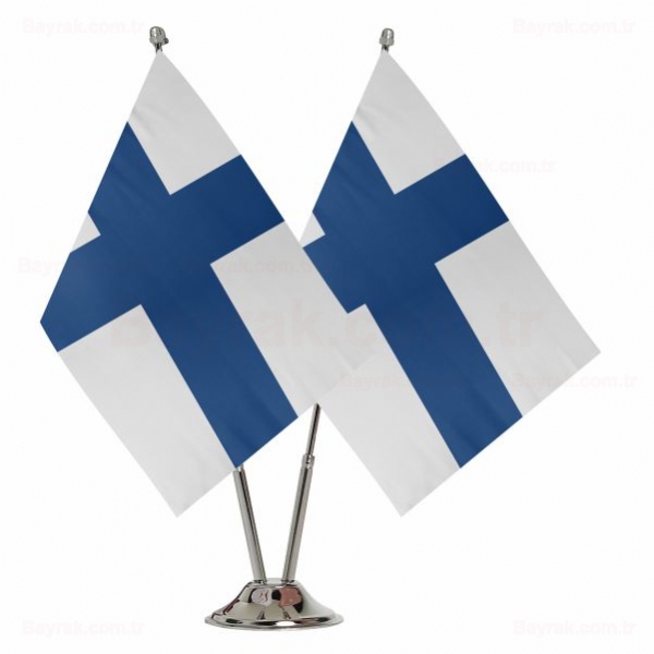 Finlandiya 2 li Masa Bayraklar