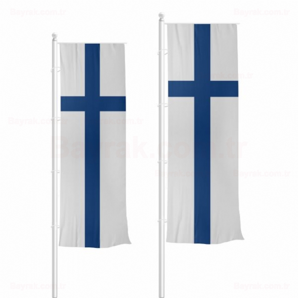 Finlandiya Dikey ekilen Bayrak