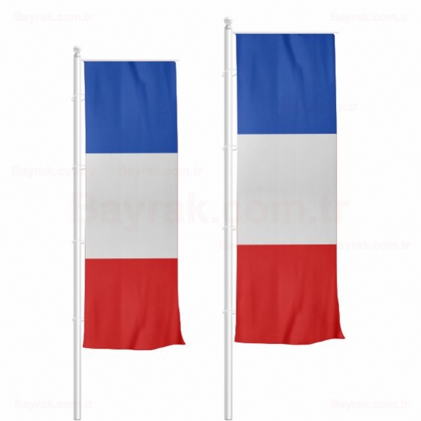 Fransa Dikey ekilen Bayrak