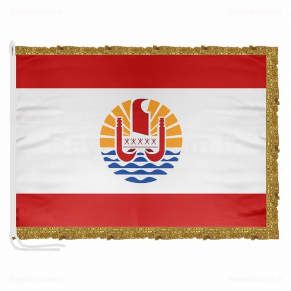 Fransız Polinezyası Saten Makam Bayrak