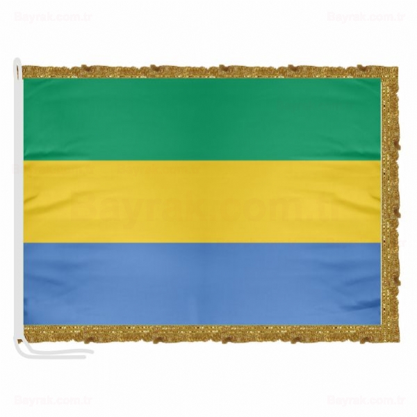 Gabon Saten Makam Bayrak