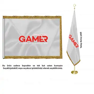 Gamer Güvenlik ve Acil Durumlarda Koordinasyon Merkezi Saten Makam Bayrağı