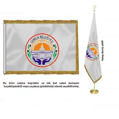 Gemlik Belediyesi Saten Makam Bayrağı