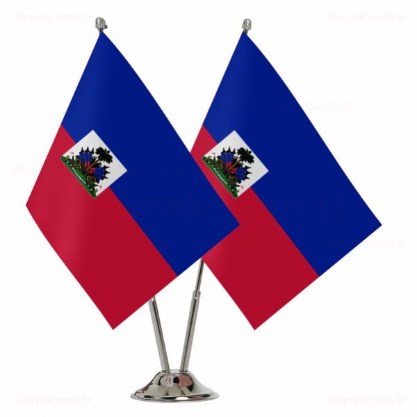 Haiti 2 li Masa Bayraklar