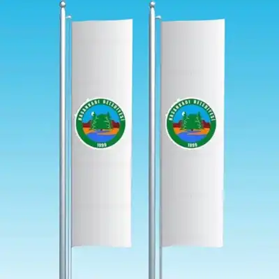 Hasankad Belediyesi Dikey ekilen Bayraklar