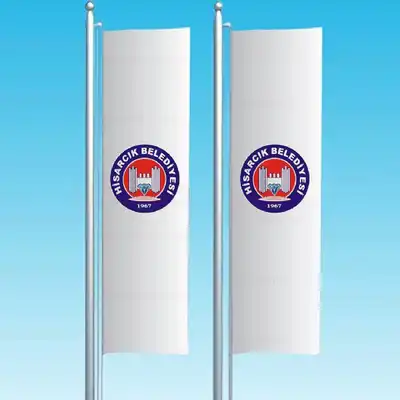 Hisarcık Belediyesi Dikey Çekilen Bayraklar