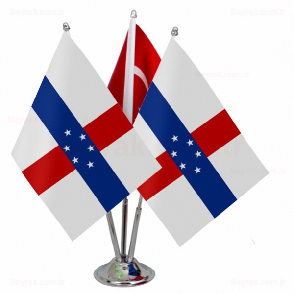 Hollanda Antilleri 3 lü Masa Bayrak