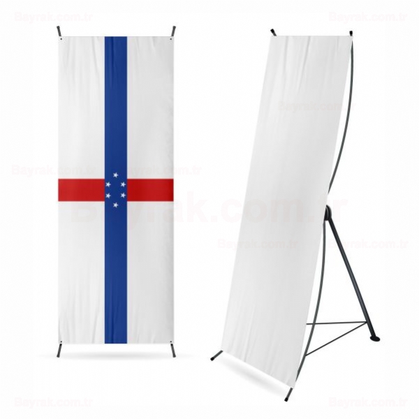 Hollanda Antilleri Dijital Baskı X Banner