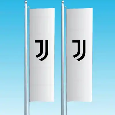 Juventus Fc Dikey ekilen Bayrak