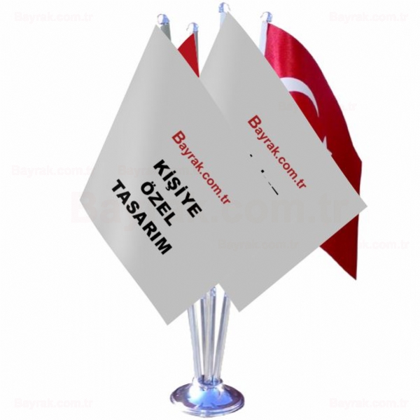 Kadıköy bayrakçı 4 lü Masa Bayrak