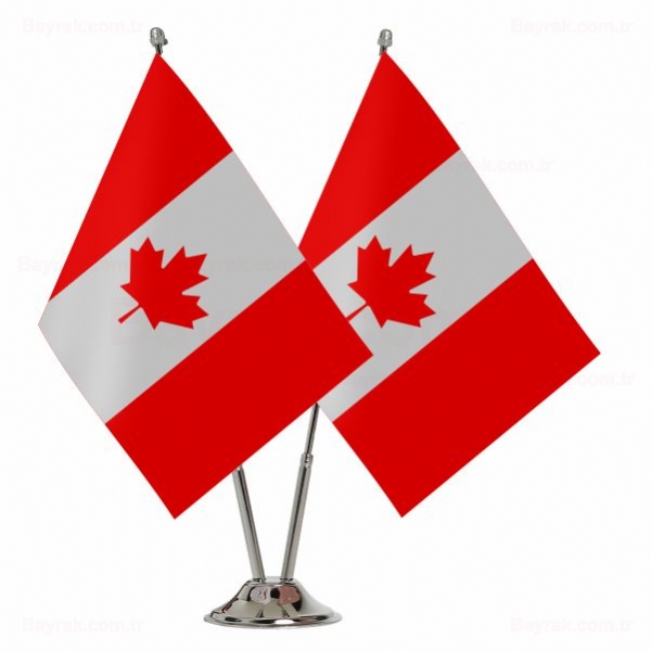 Kanada 2 li Masa Bayraklar