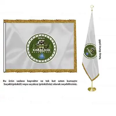 Karacasu Belediyesi Saten Makam Bayrağı