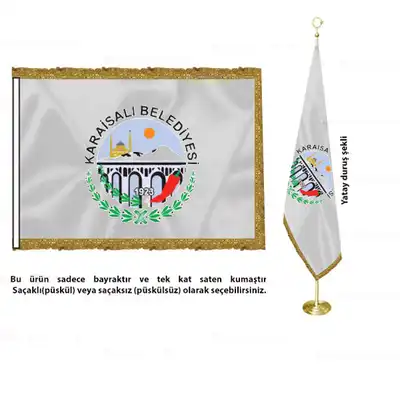 Karaisalı Belediyesi Saten Makam Bayrağı