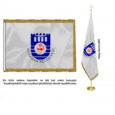Karaman Belediyesi Saten Makam Bayrağı