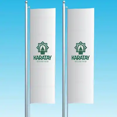 Karatay Belediyesi Dikey Çekilen Bayraklar
