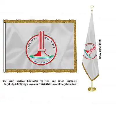 Karşıyaka Belediyesi Saten Makam Bayrağı