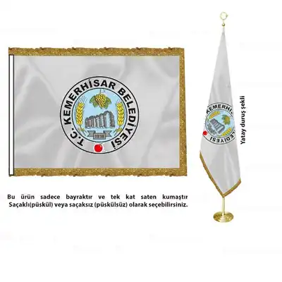Kemerhisar Belediyesi Saten Makam Bayrağı