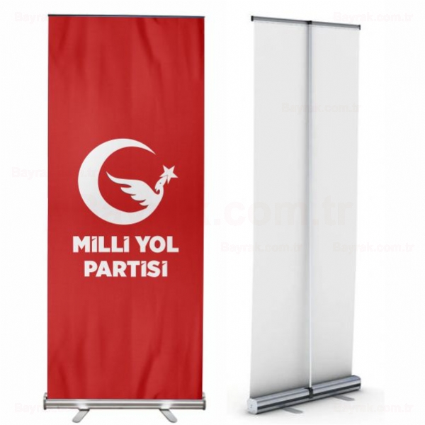 Krmz Milli Yol Partisi Roll Up Banner