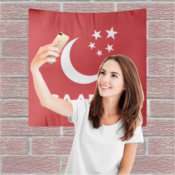 Krmz Saadet Partisi Arka Plan Selfie ekim Manzaralar