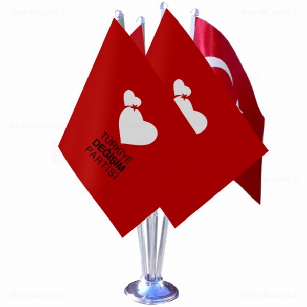 Krmz Trkiye Deiim Partisi 4 l Masa Bayrak