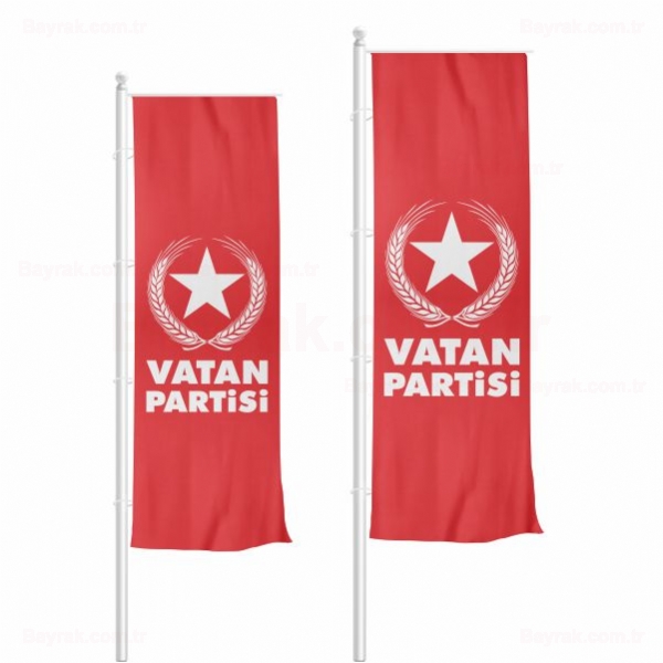 Krmz Vatan Partisi Dikey ekilen Bayrak