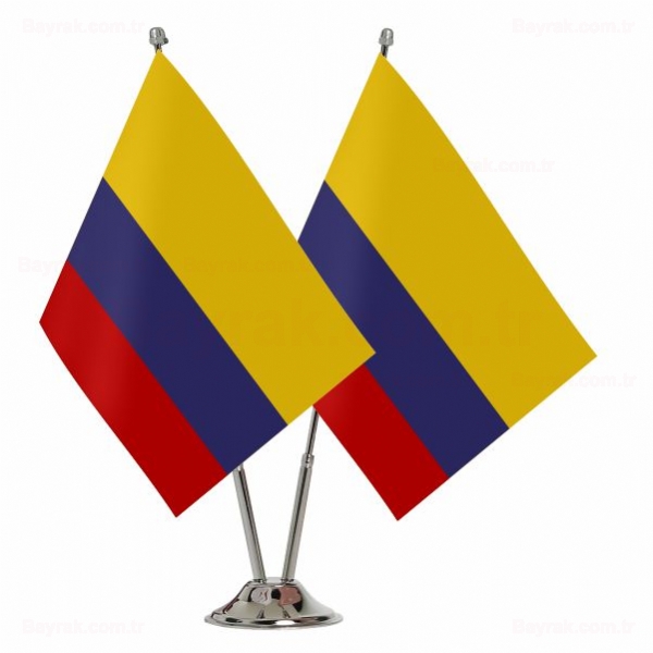 Kolombiya 2 li Masa Bayraklar