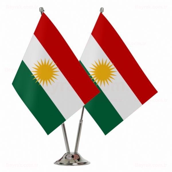 Kuzey Irak 2 li Masa Bayrakları