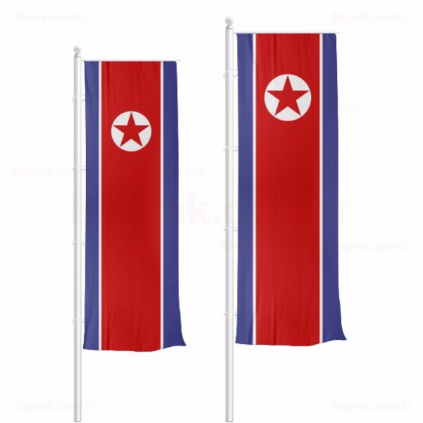 Kuzey Kore Dikey ekilen Bayrak