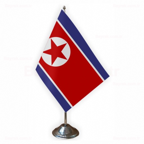 Kuzey Kore Tekli Masa Bayrak