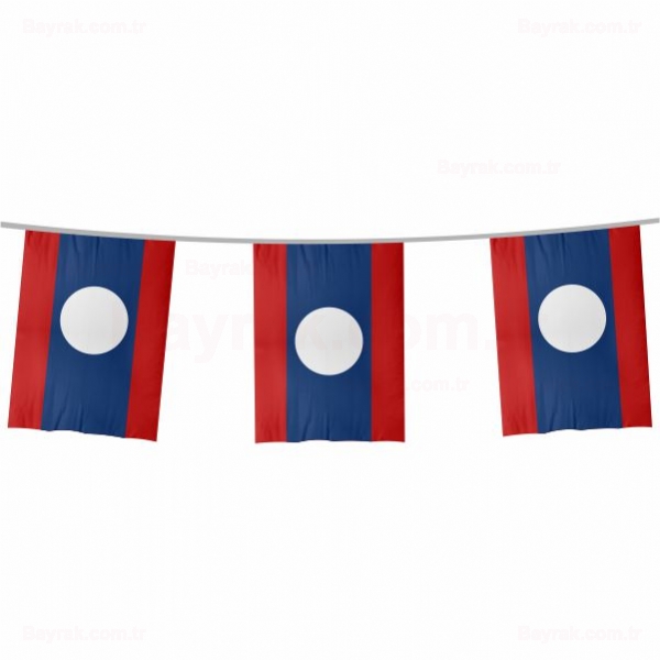 Laos İpe Dizili Bayrak