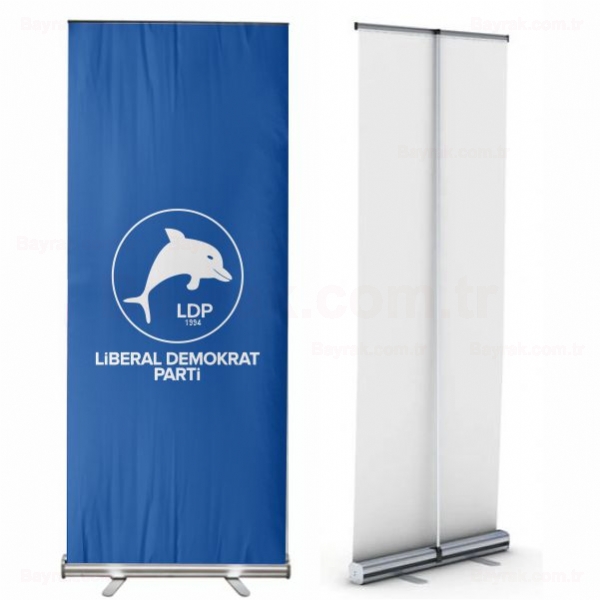 Liberal Demokrat Parti Mavi Roll Up Banner