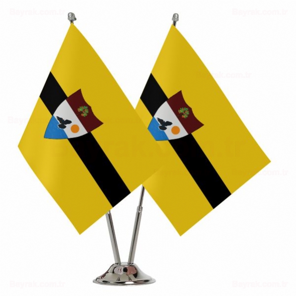 Liberland 2 li Masa Bayraklar