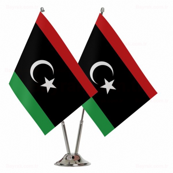 Libya 2 li Masa Bayraklar