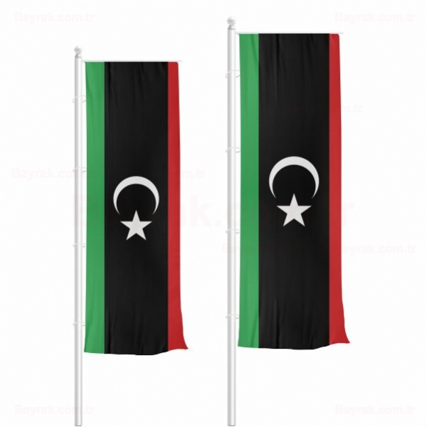 Libya Dikey ekilen Bayrak