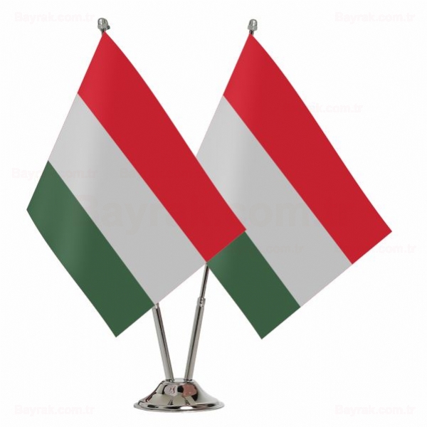 Macaristan 2 li Masa Bayraklar