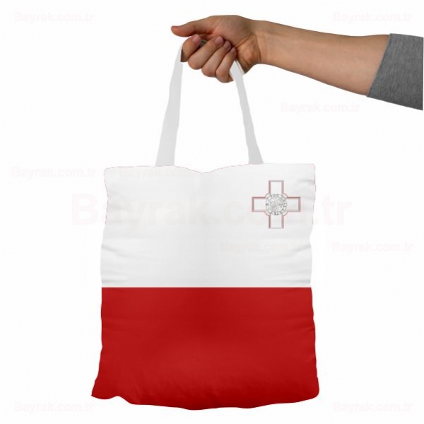 Malta Bez Baskılı Bez Çantalar