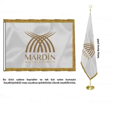 Mardin Büyükşehir Belediyesi Saten Makam Bayrağı