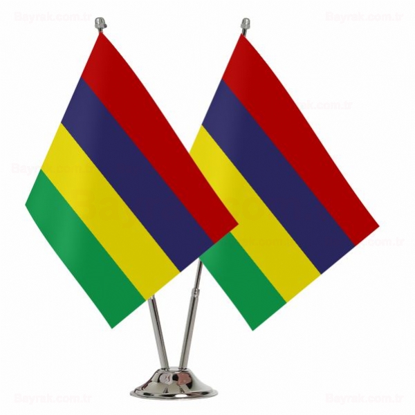Mauritius 2 li Masa Bayraklar