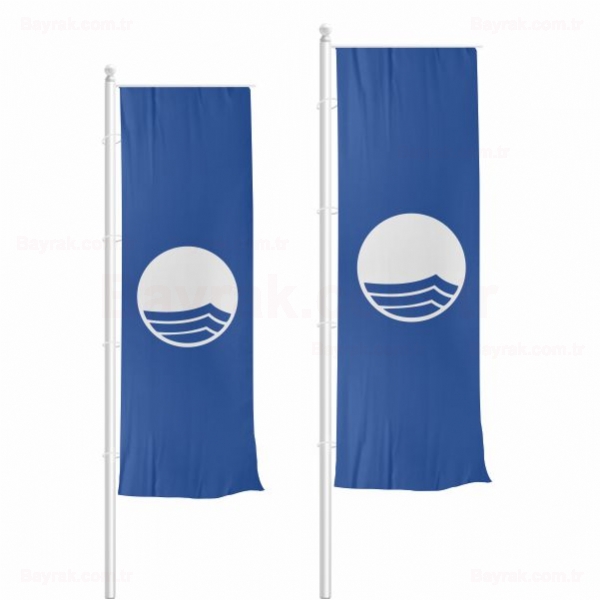Mavi Deniz Dikey ekilen Bayrak