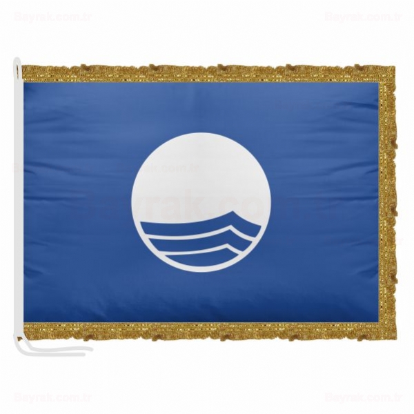 Mavi Deniz Saten Makam Bayrak