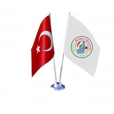 Mehmetli Belediyesi 2 li Masa Bayrakları