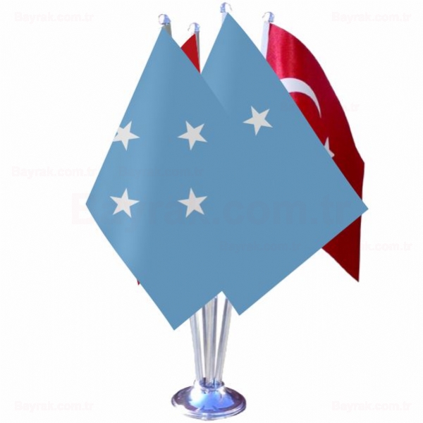 Mikronezya Federal Devletleri 4 l Masa Bayrak