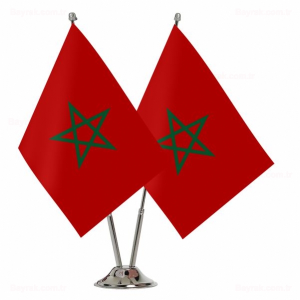 Morocco 2 li Masa Bayraklar