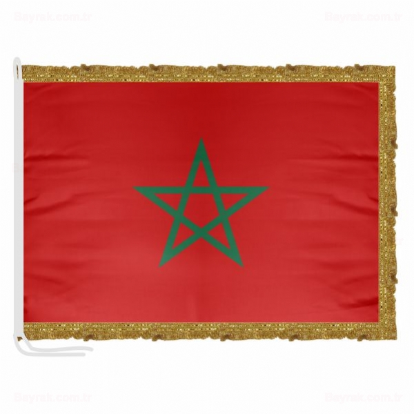 Morocco Saten Makam Bayrak