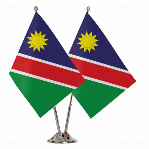 Namibya 2 li Masa Bayrakları