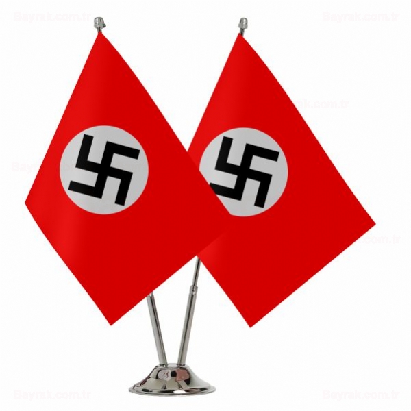 Nazi 2 li Masa Bayraklar