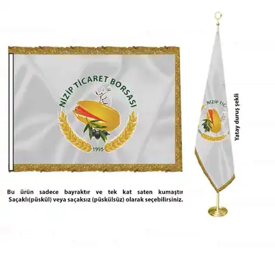 Nizip Ticaret Borsası Saten Makam Bayrağı