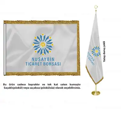 Nusaybin Ticaret Borsası Saten Makam Bayrağı