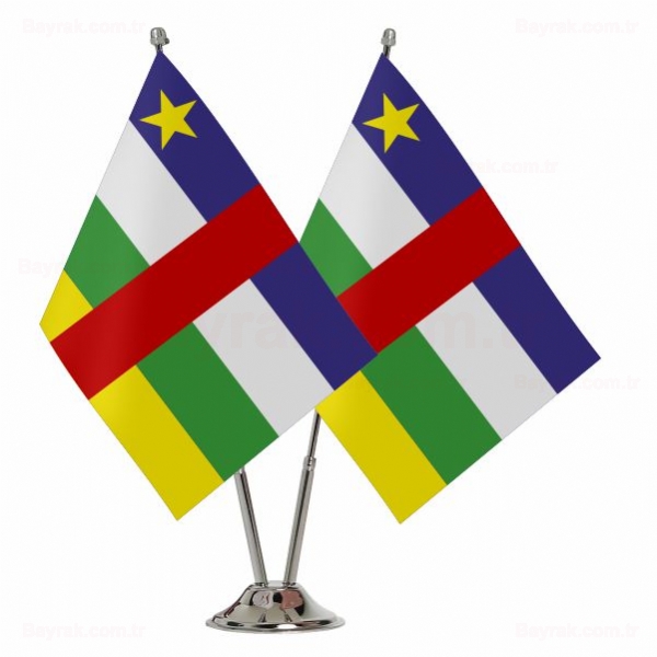 Orta Afrika Cumhuriyeti 2 li Masa Bayraklar