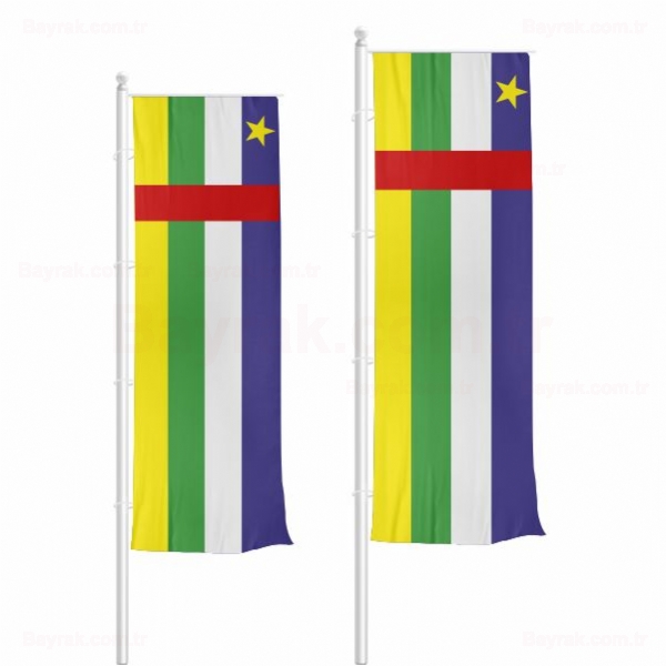 Orta Afrika Cumhuriyeti Dikey ekilen Bayrak
